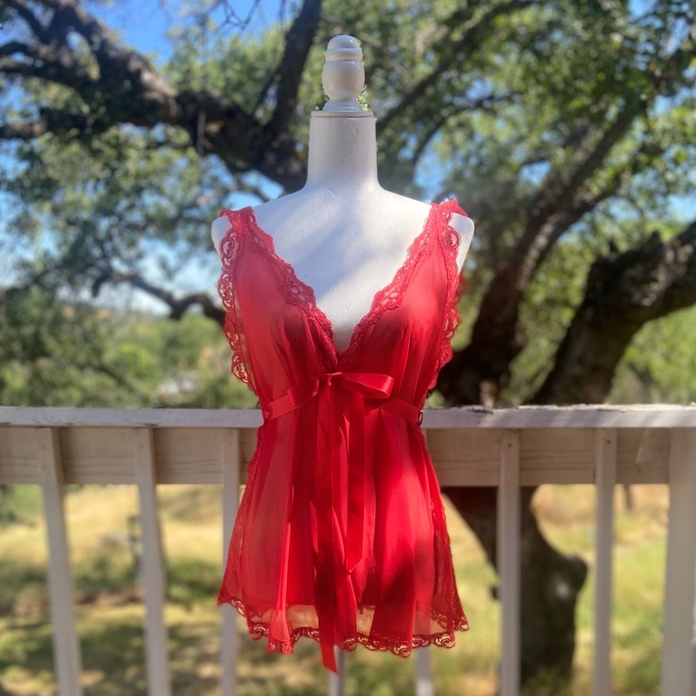 Vintage | Sheer Lacy Babydoll Chemise